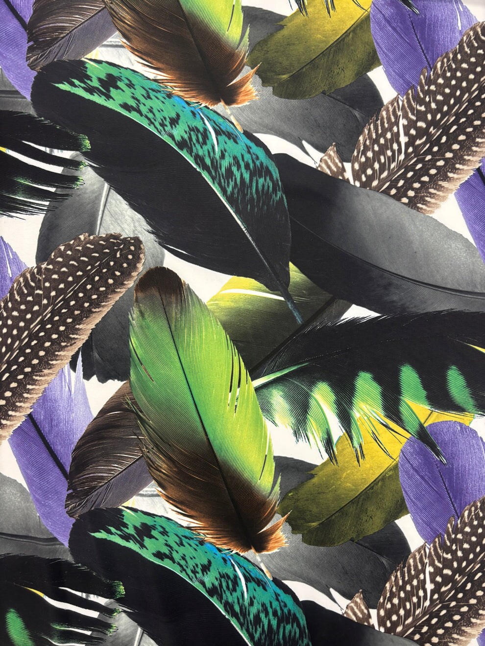 1 Yard Bird Feather Print Spandex Fabric 58/60 Inches Wide | Michaels