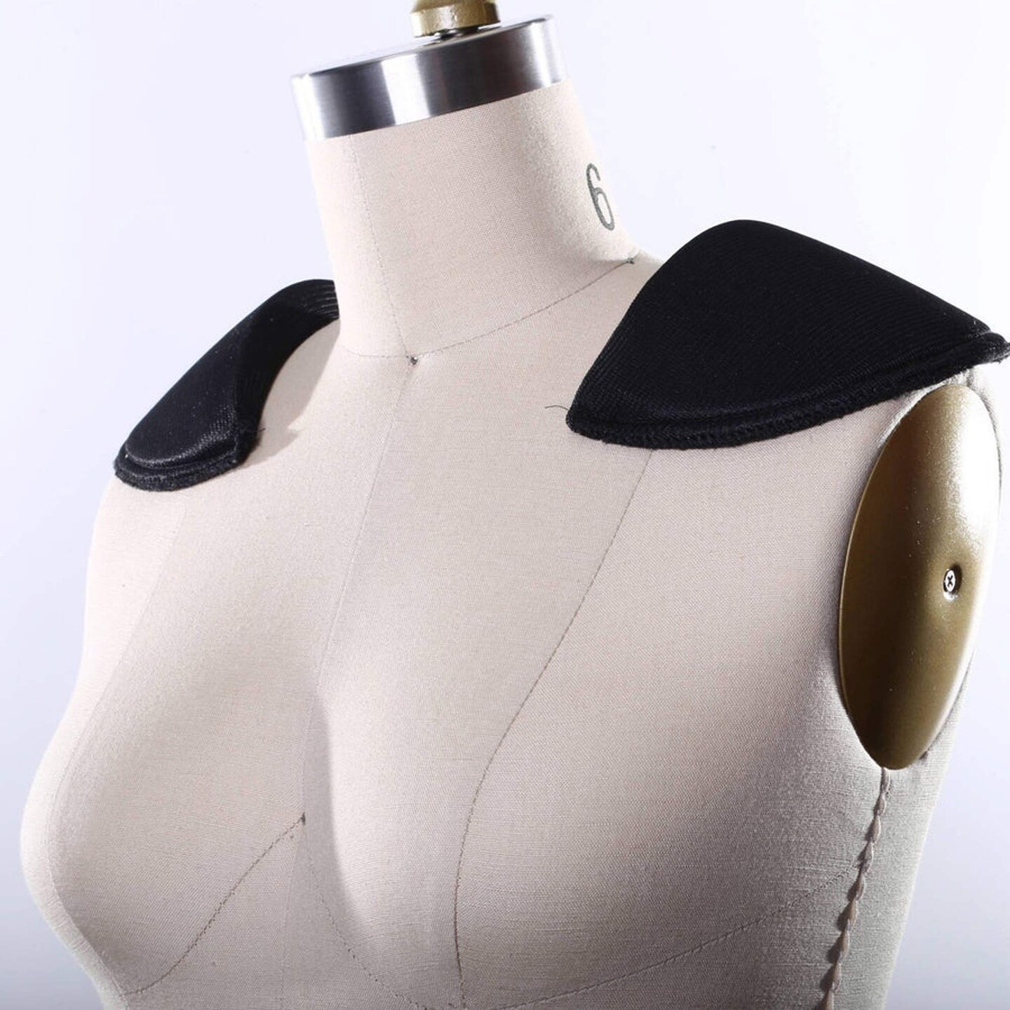 Large 1.5&#x22; Foam Shoulder Pads Pair for Blazer Jacket Coat Support in Black