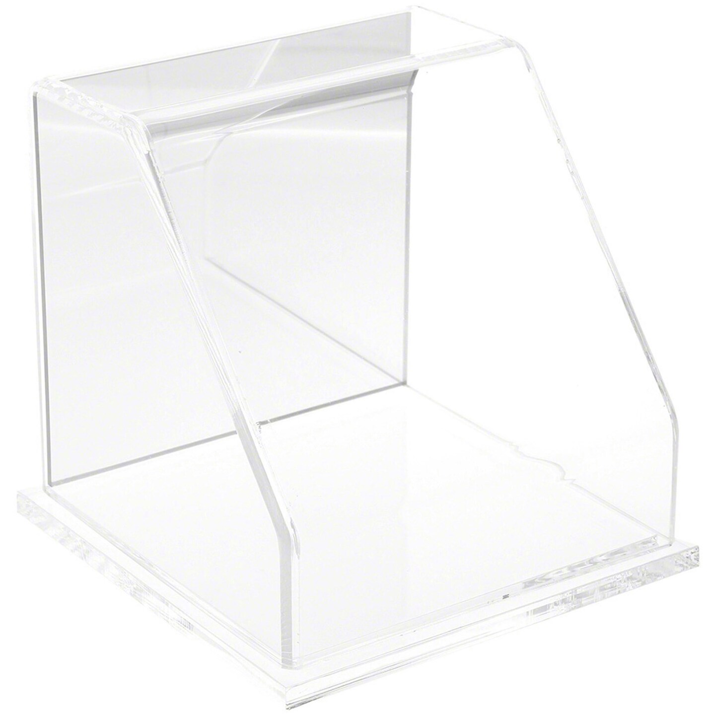 Plymor Clear Acrylic Slanted Front Display Case, 6" x 6" x 6"