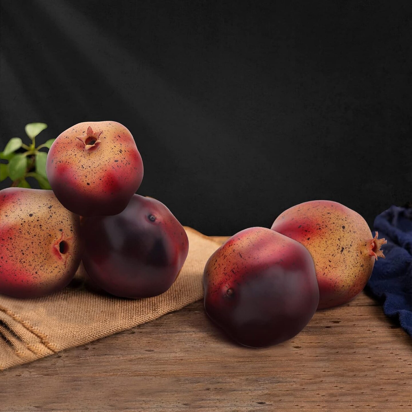 6 PCS Artificial Pomegranates Fake Realistic Simulation Fruits