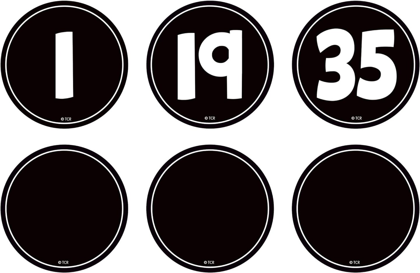 Teacher Created Resources Black and White Numbers Magnetic Accents (TCR77589)