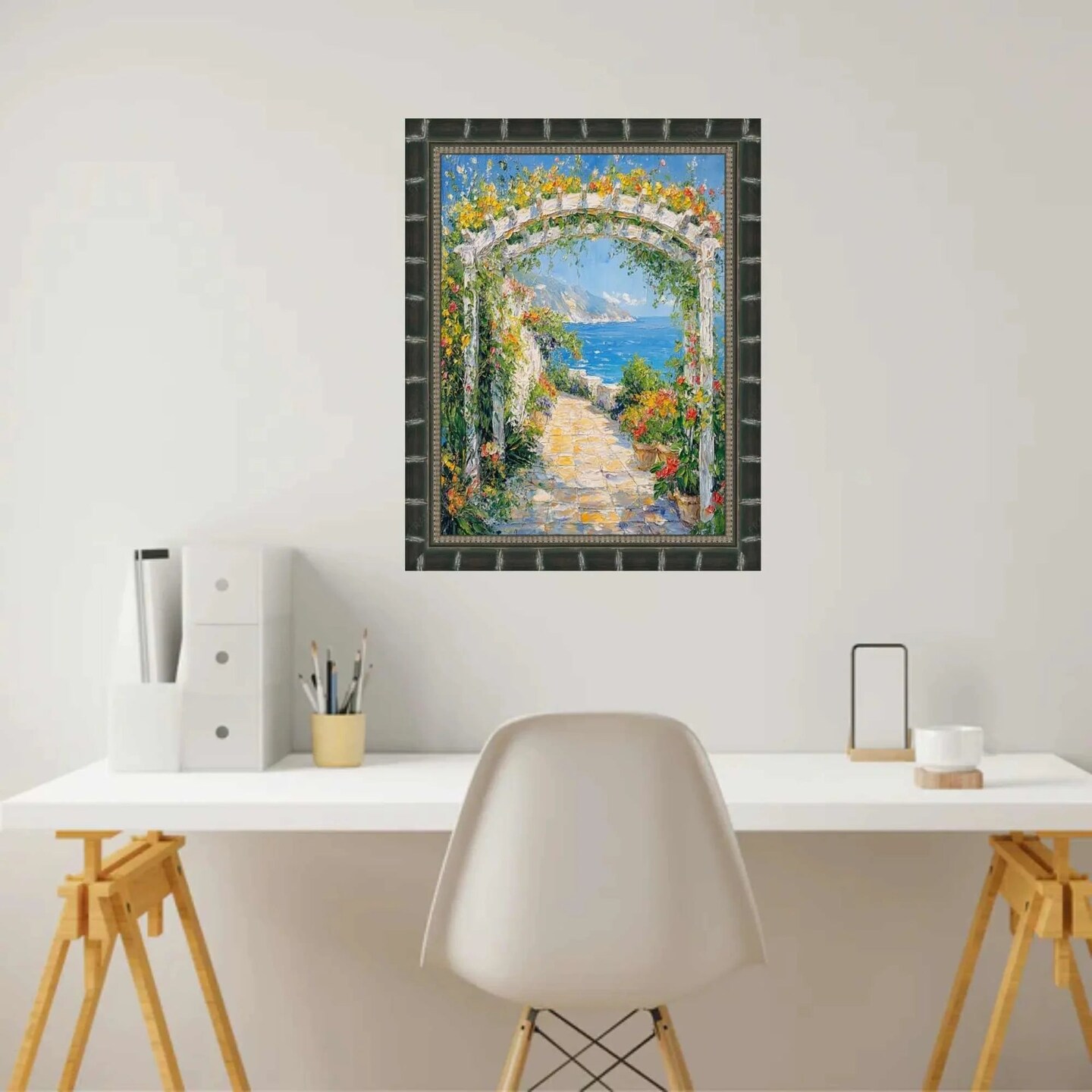 Boho Black Bamboo Wood Picture Frame 40x60 frame