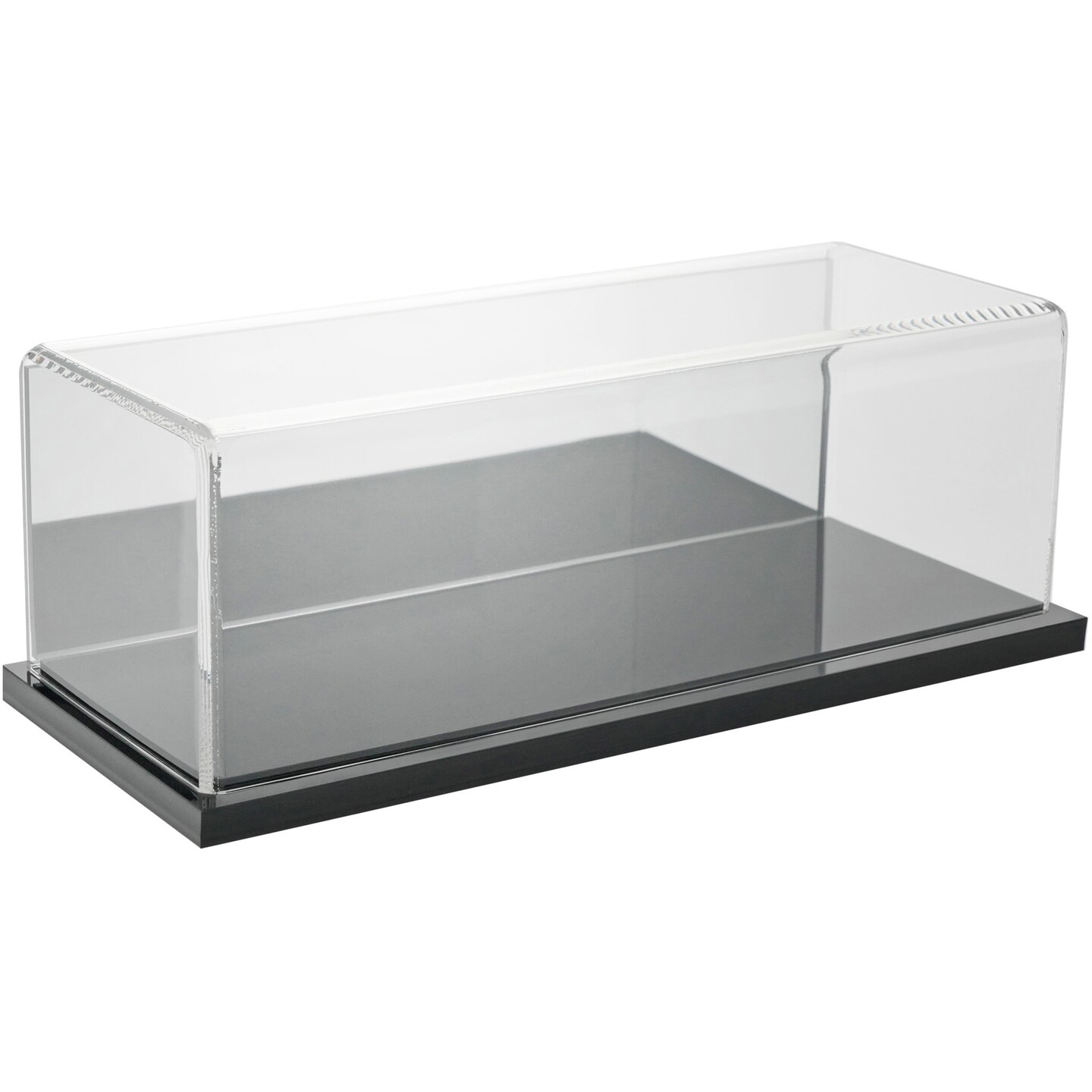 Plymor Clear Acrylic Display Case with Hardwood Base, 9" W x 3.5" D x 3" H