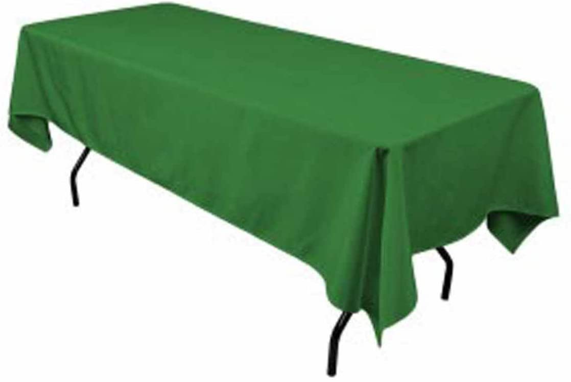 Rectangular Kelly Green Polyester Tablecloth 60×144 Inch Elegant Décor for Weddings, Parties & Banquets