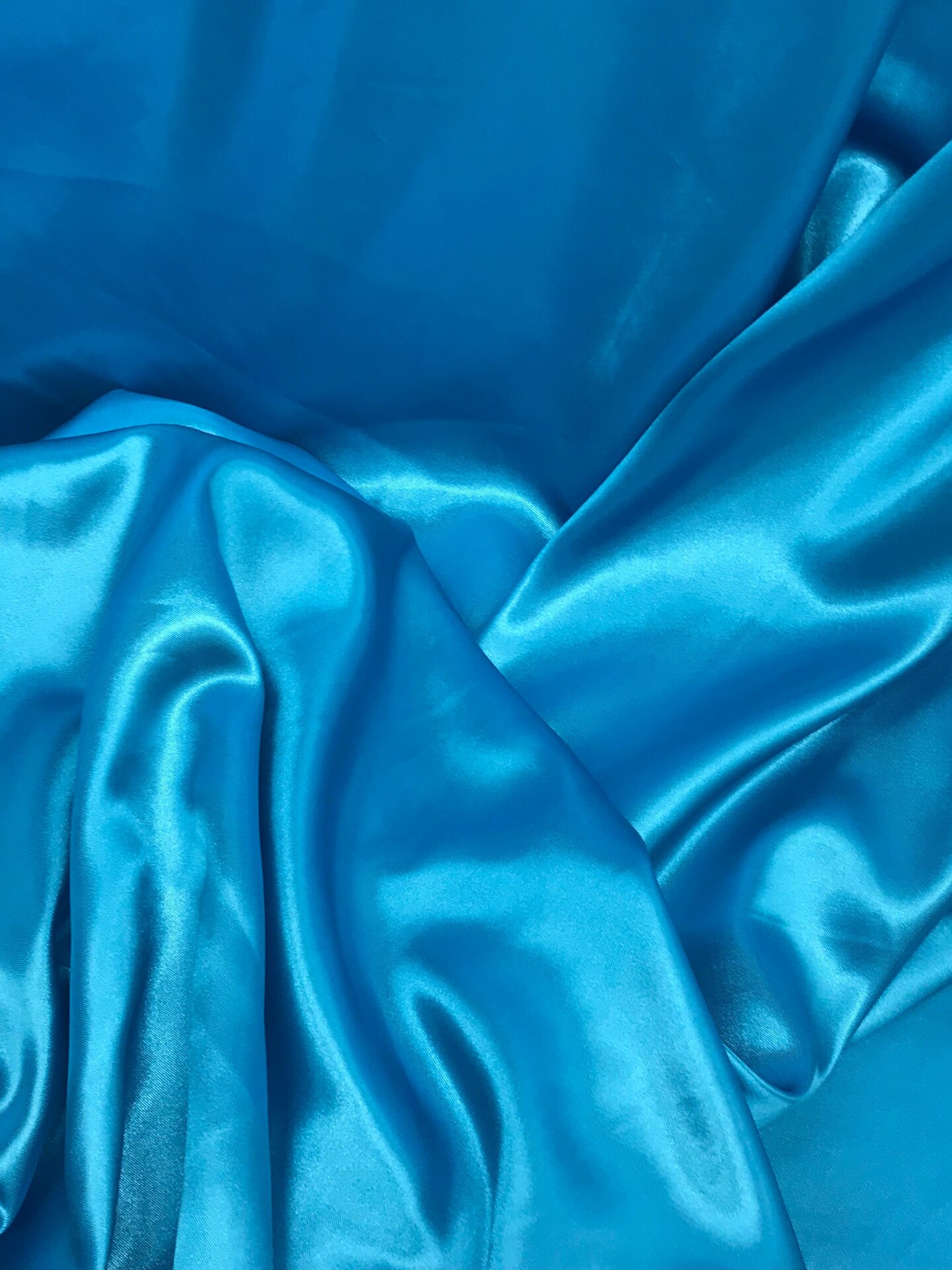 1 Yard Shiny Turquoise Medium Satin Polyester Fabric for Decor & Apparel 58″-60″ Wide