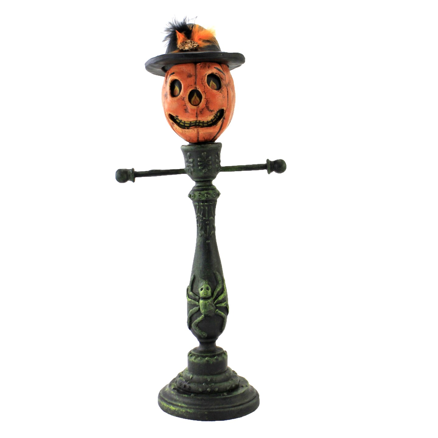 Charles Mcclenning 14.5 Inch Larry The Lamp Post Halloween Figurine , Lightweight Halloween Decor Halloween