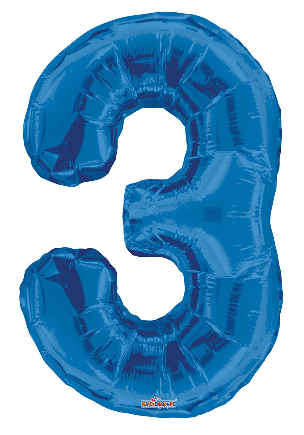 34&#x22; Numeral 3 Balloon - Blue, 1ct