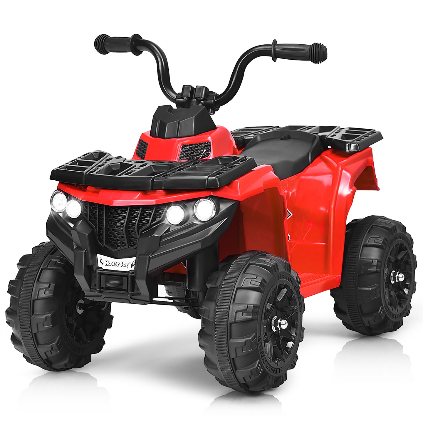 Costway Kids Ride On ATV Quad 4 Wheeler Electric Toy Car 6V Battery Power Led Lights