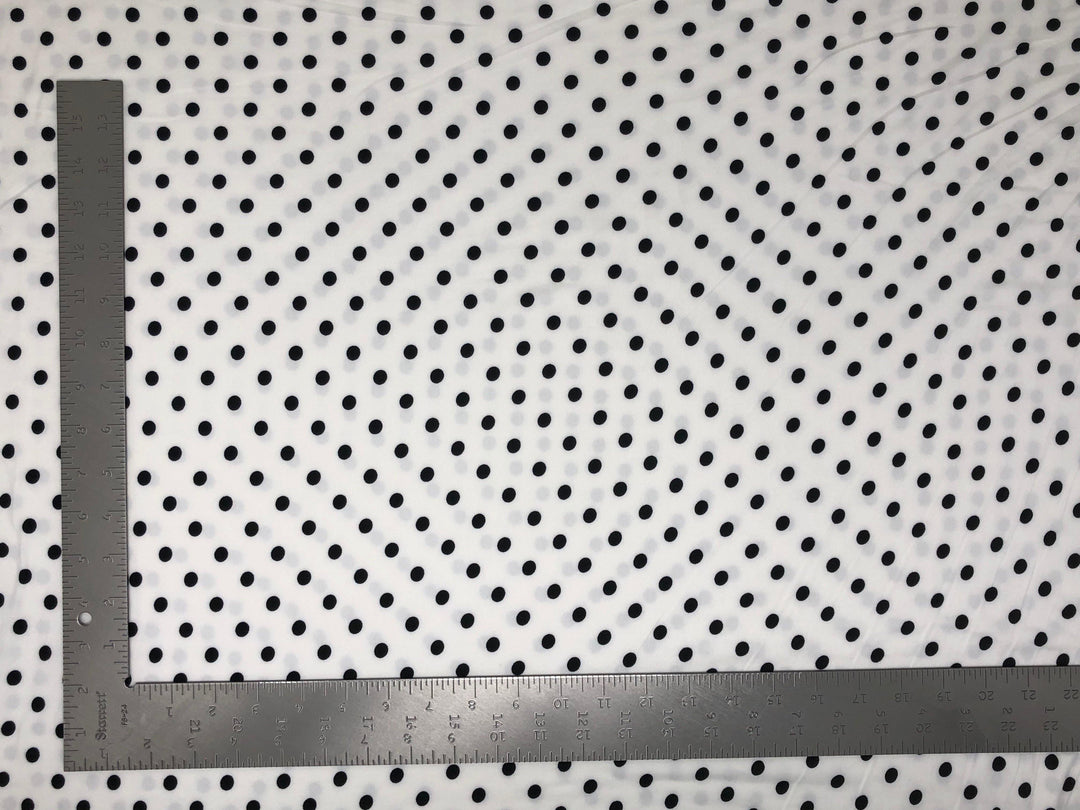 1 Yard DTY Double Sided Brushed Knit Small Polka Dot Print Fabric Soft, Elegant, and Versatile 58/60 Inches Wide