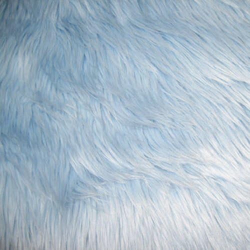 1 Yard Baby Blue Faux Fur Fabric 60 Inch Wide Soft Shaggy Craft &#x26; Home Decor Material
