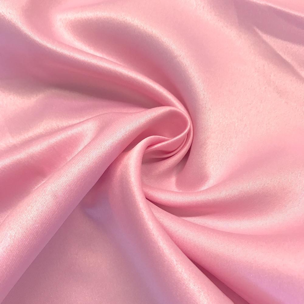 1 Yard Pink Matte Satin Peau de Soie Duchess Fabric, 58/60″ Wide Polyester Bridesmaid Dress Material