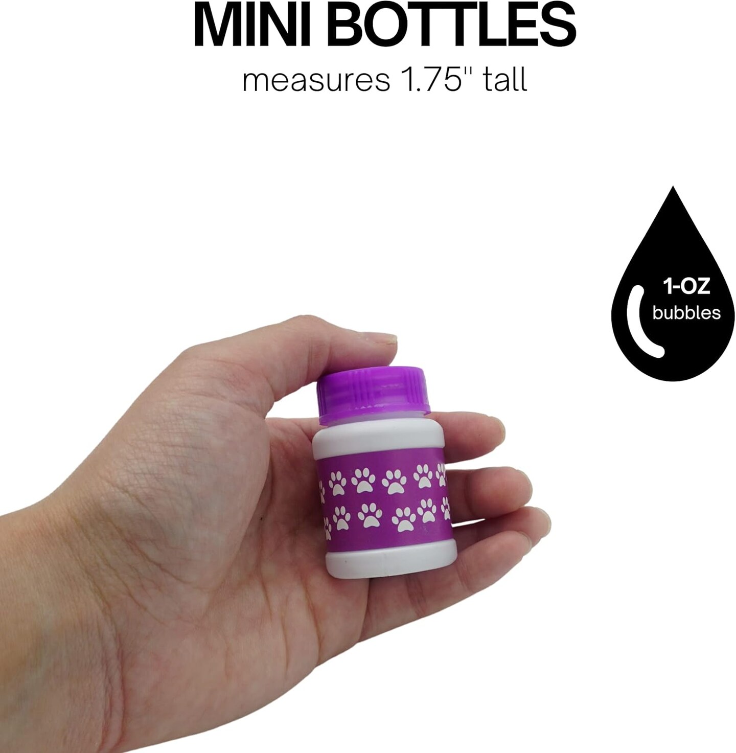 4E&#x27;s Novelty Paw Print Bubble Bottles - Pack of 24 - Mini Bubbles 1 FL oz, Paw Dog Patrol Party Favors, Bubble Wand Blowing Toys for Kids Boys &#x26; Girls