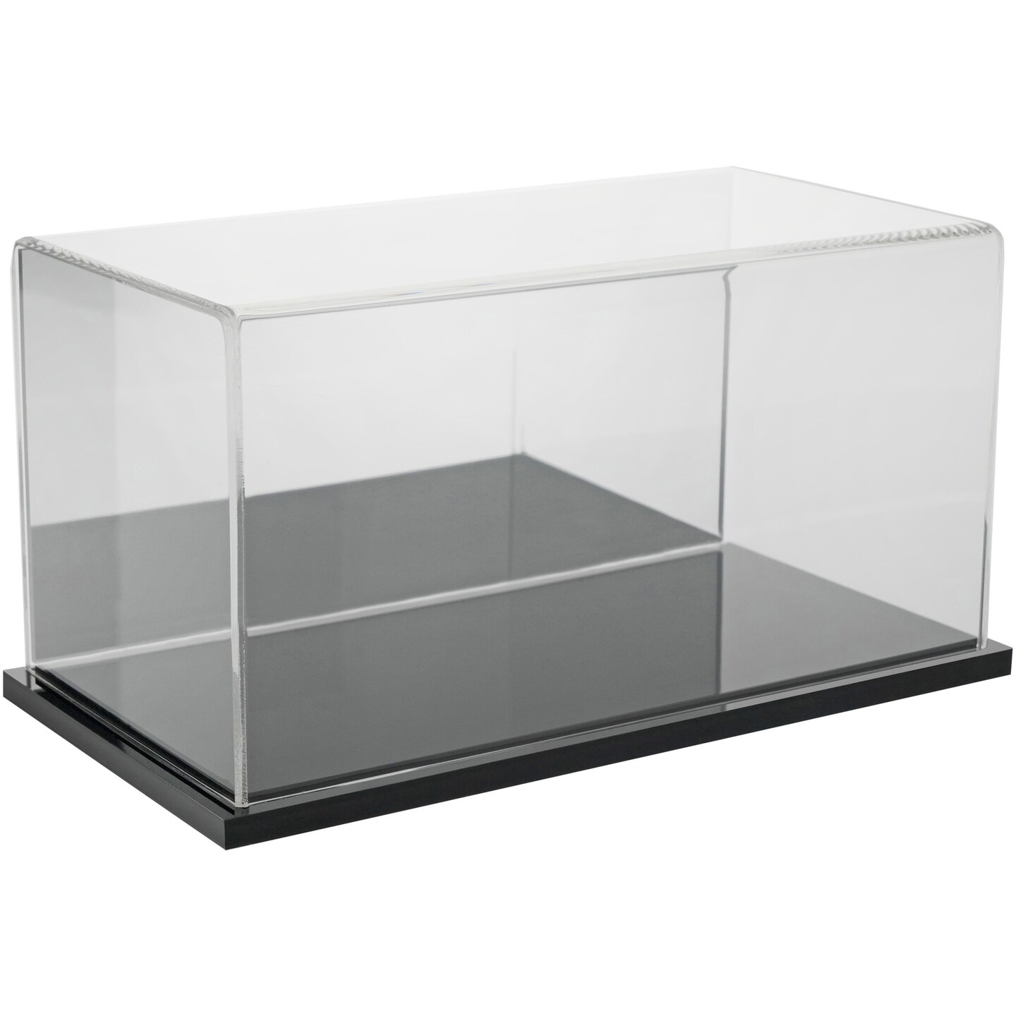 Plymor Clear Acrylic Display Case with Hardwood Base, 10" W x 5" D x 5" H