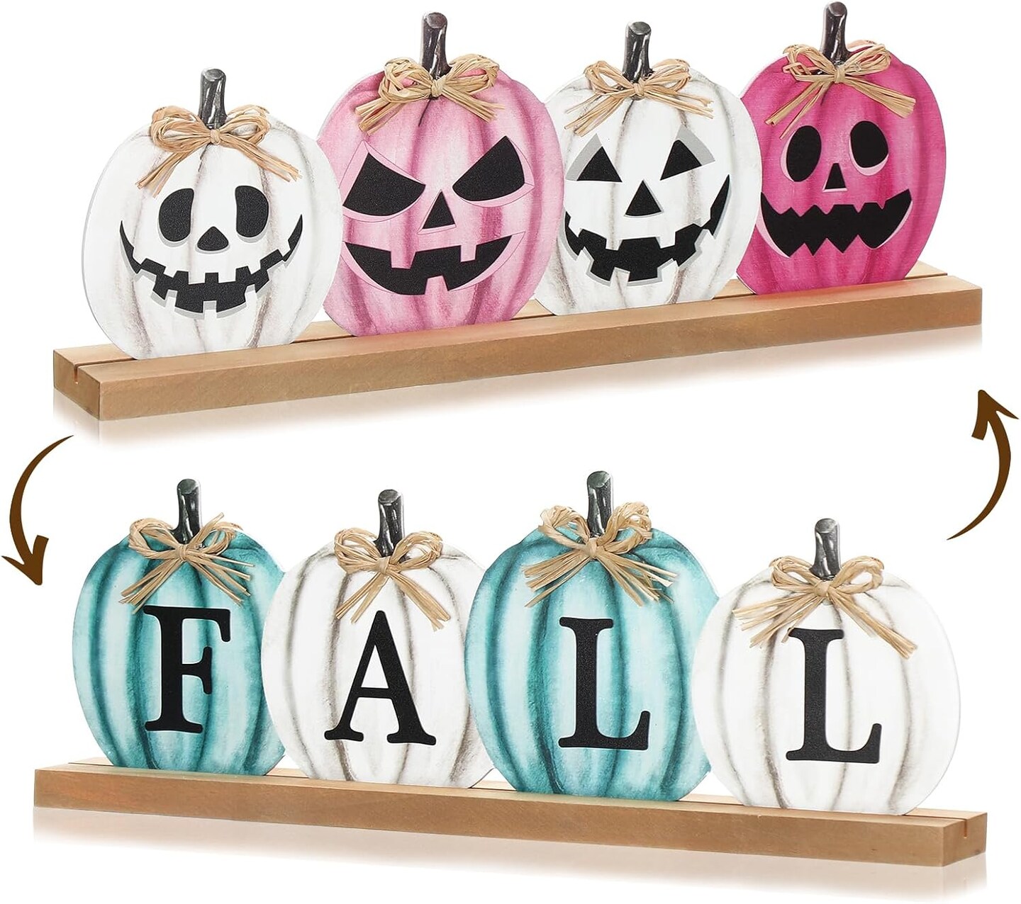 Pink Halloween Pumpkin Pastel Sign Decor