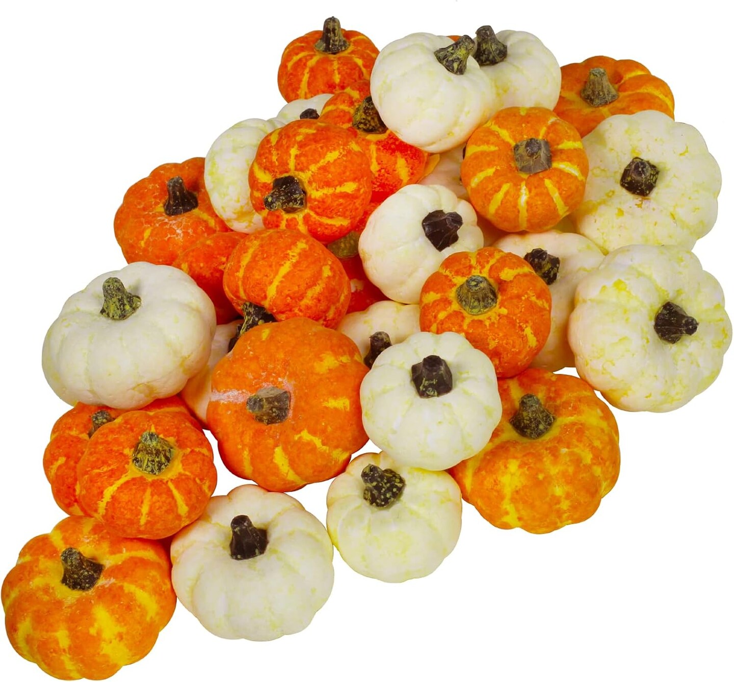 32 Pcs Assorted Mini Pumpkins Tabletop