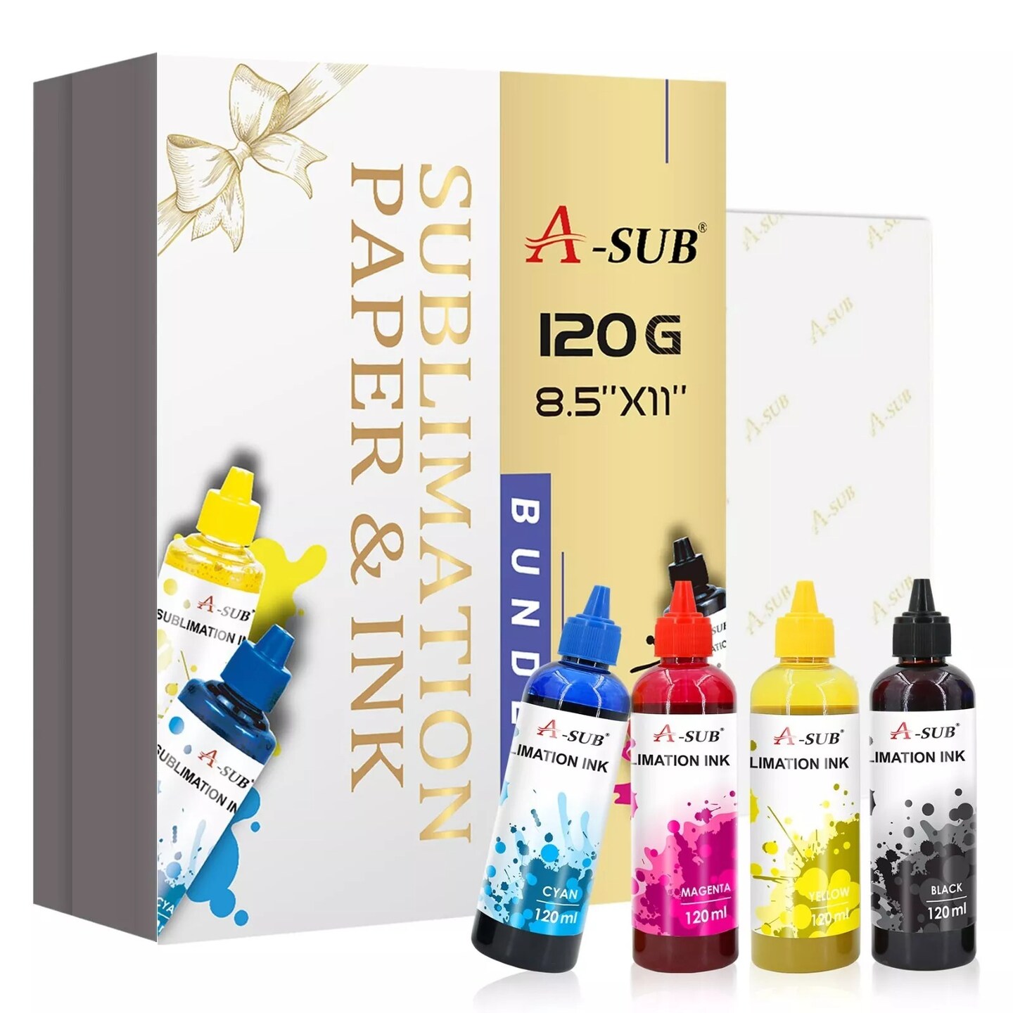 A-SUB Sublimation Paper & Ink Bundle - For Inkjet ET-2803 ET-2720