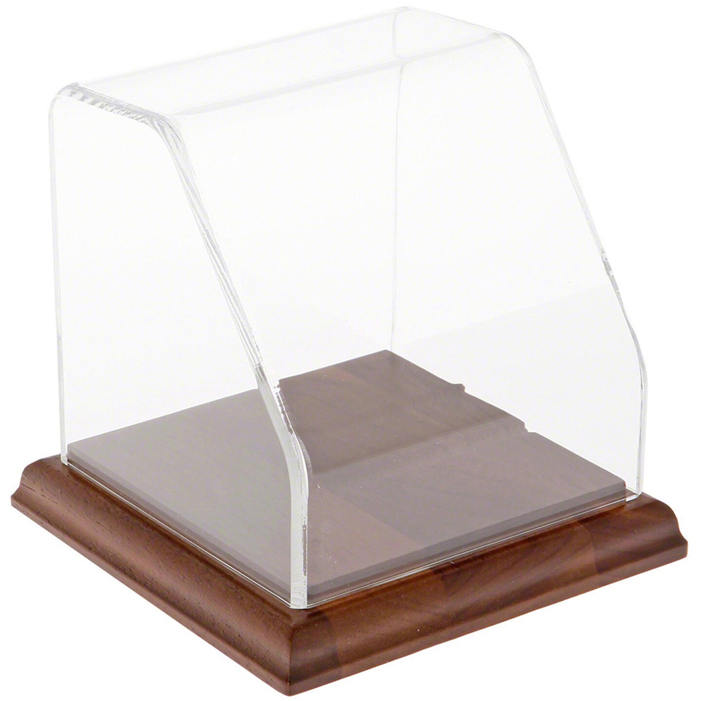 Plymor Clear Acrylic Slanted Front Display Case, 4" x 4" x 4"