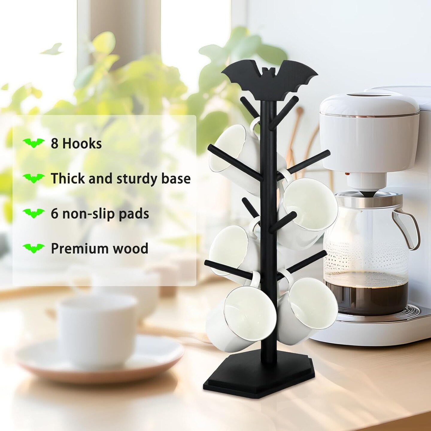 Halloween Kitchen - 8 Hooks Coffee Mug Rack
