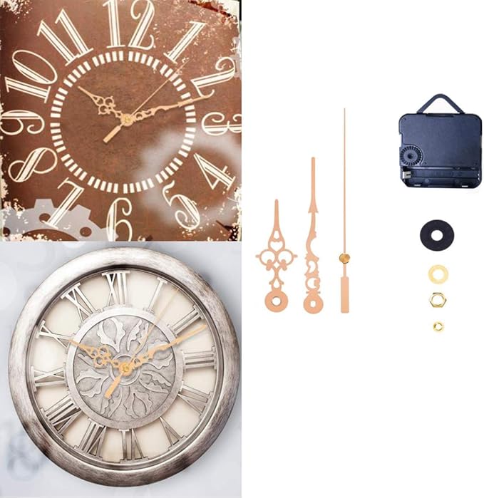 Quartz High Torque Clock Mechanism &#x2013; 8 PCS DIY Wall Clock Repair Kit