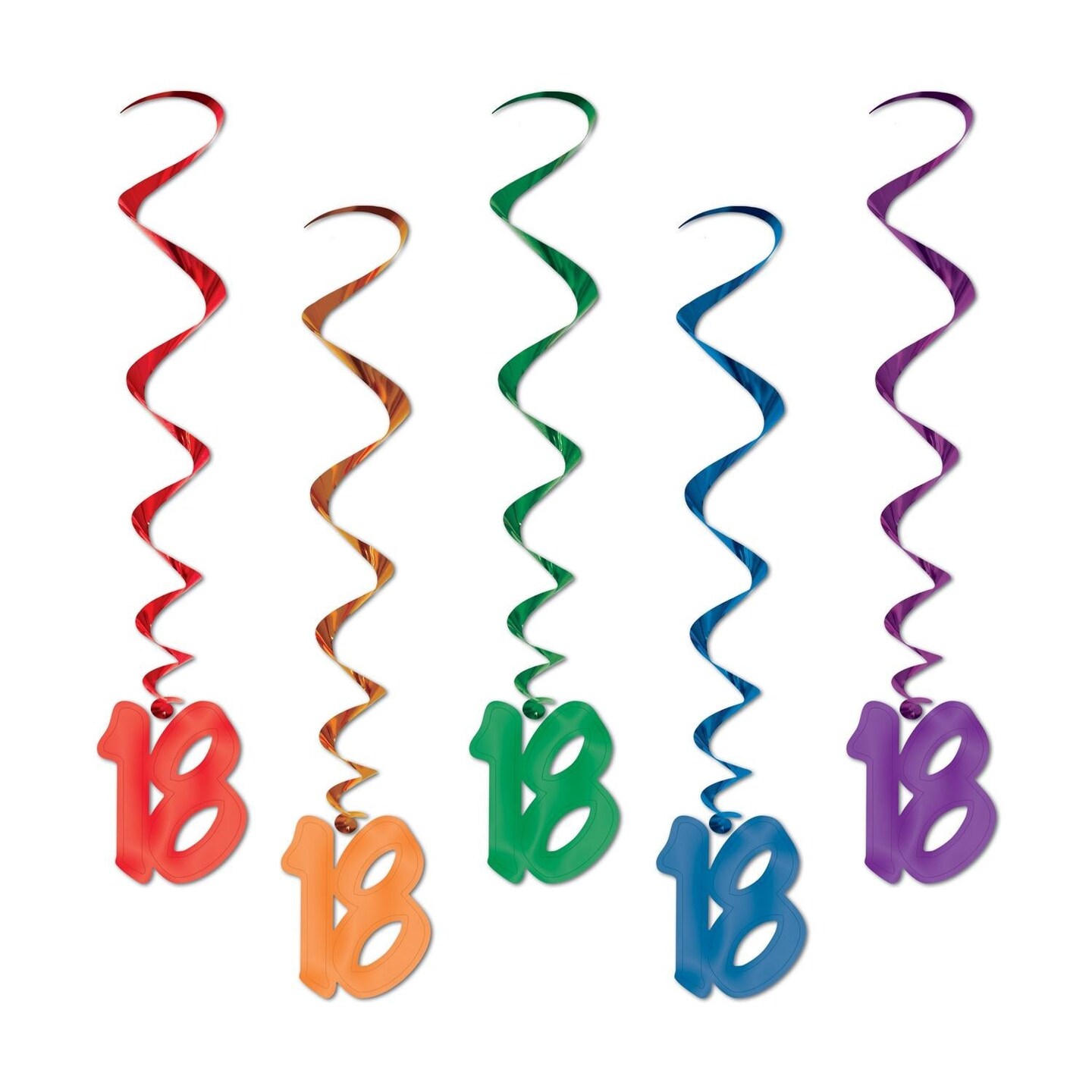 30 Piece Beistle 18th Birthday Party Whirls