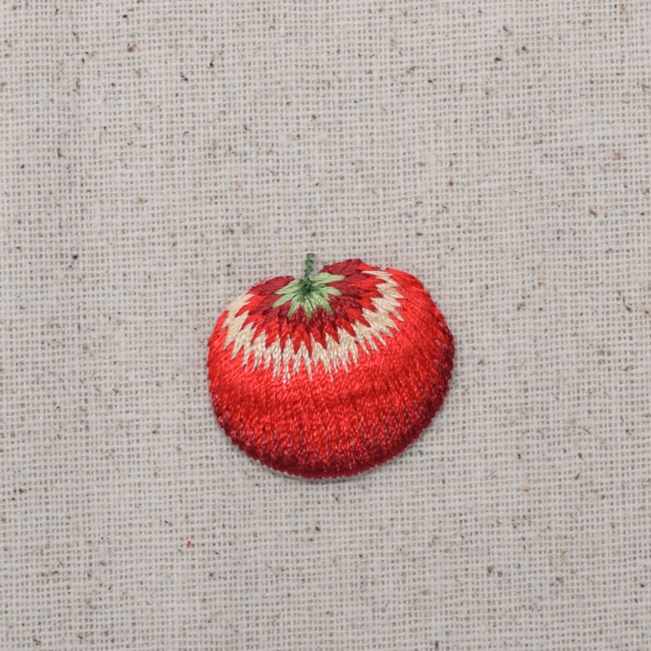 1 inch - Red Tomato - Garden, Fruit, Food, Embroidered, Iron on Patch