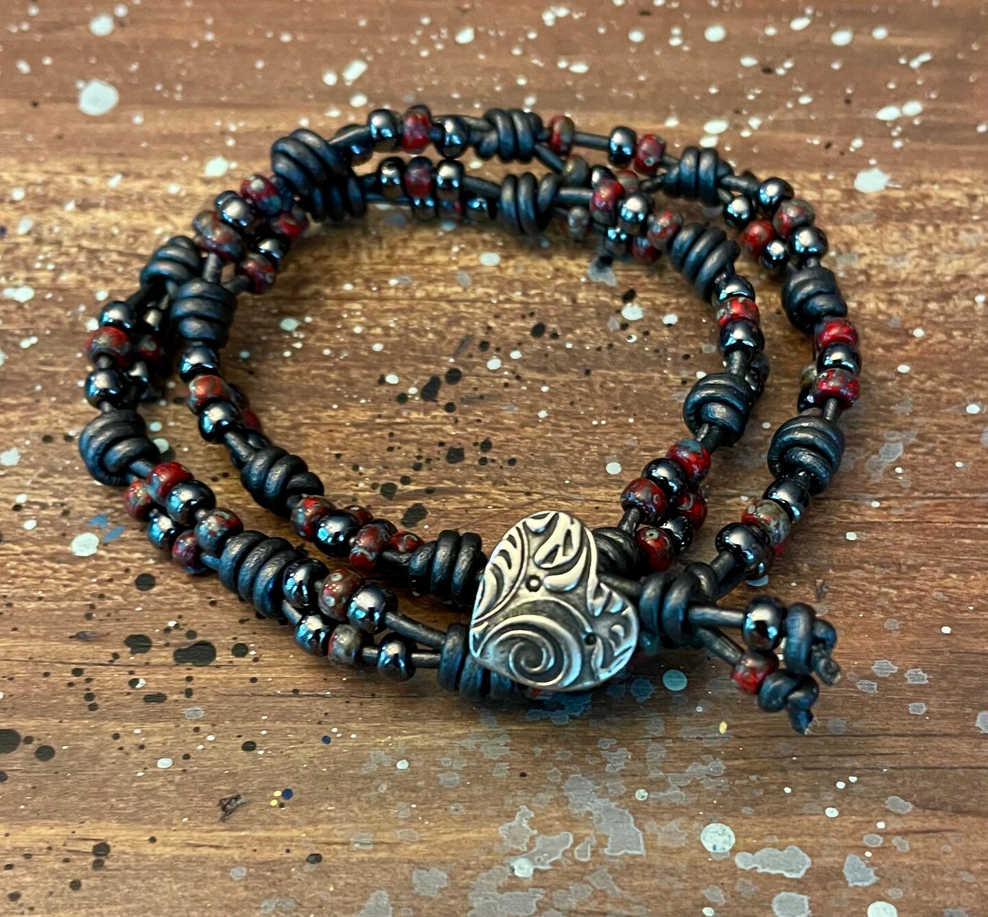 Barrel Knot and Miyuki Seed Bead Bracelet Mik18 | MakerPlace by