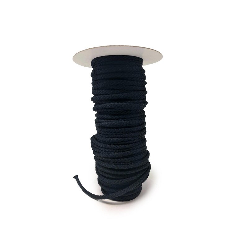 1/4 Inch Round Drawstring Cord Black 144 Yard Full Roll