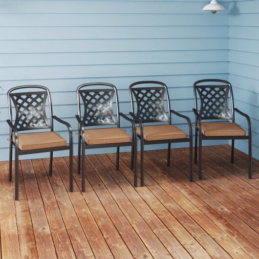 Set of 2 Square Waterproof Seat Chair Cushions Perfect for Dining Chairs or Patio Chairs