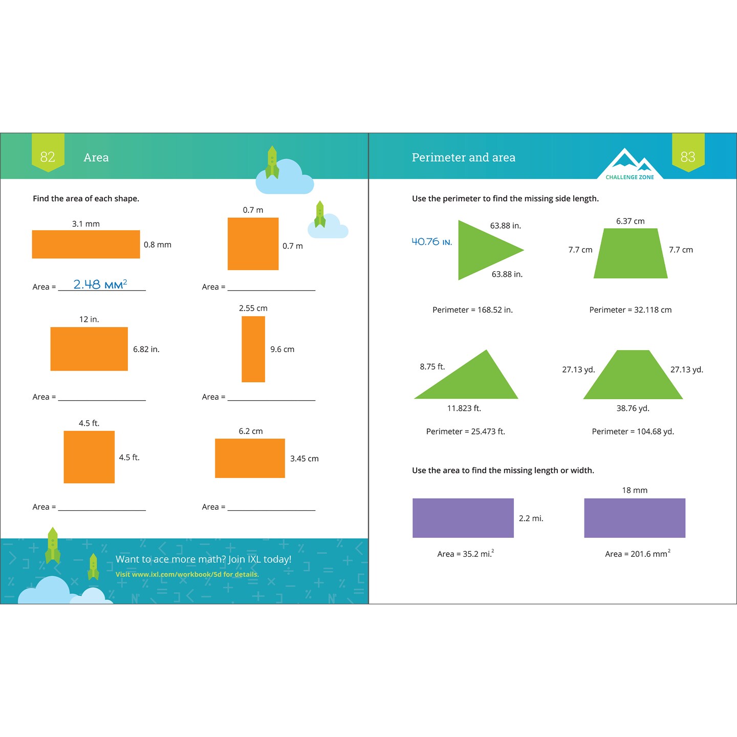 IXL Decimals 5th Grade Math Workbooks, Mathematics Book for Kids Age 10-11 Covering Comparing, Addition, Subtraction, Multiplication, and Division Problems