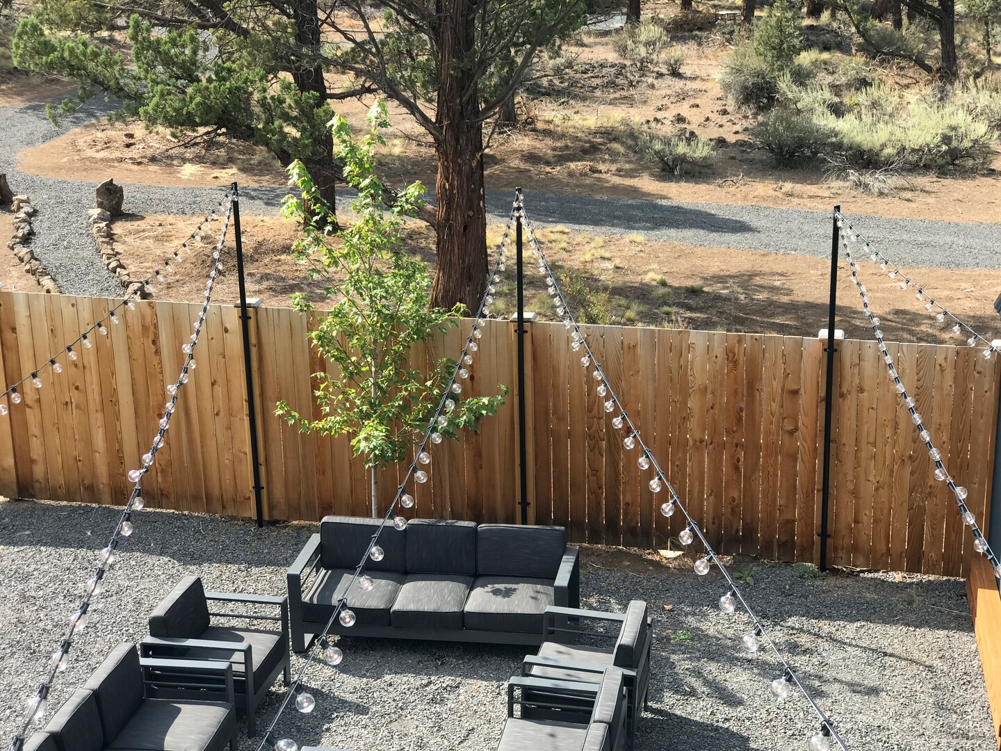 String Light Pole Stand With Brackets - Hang String Lights above Fence or Rail