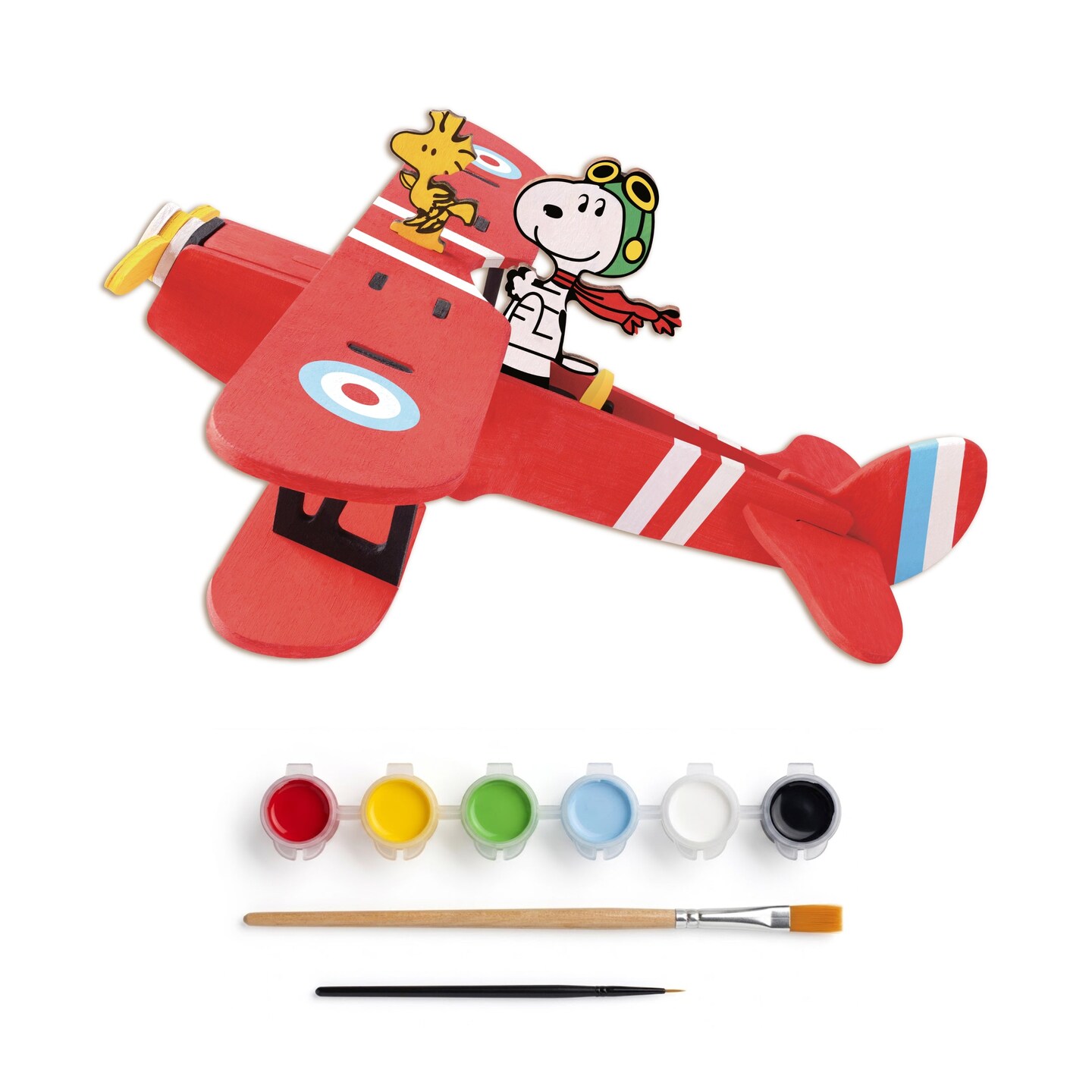 Peanuts Snoopy Flying Ace - 3D Wooden Puzzle with Paint Kit | Michaels