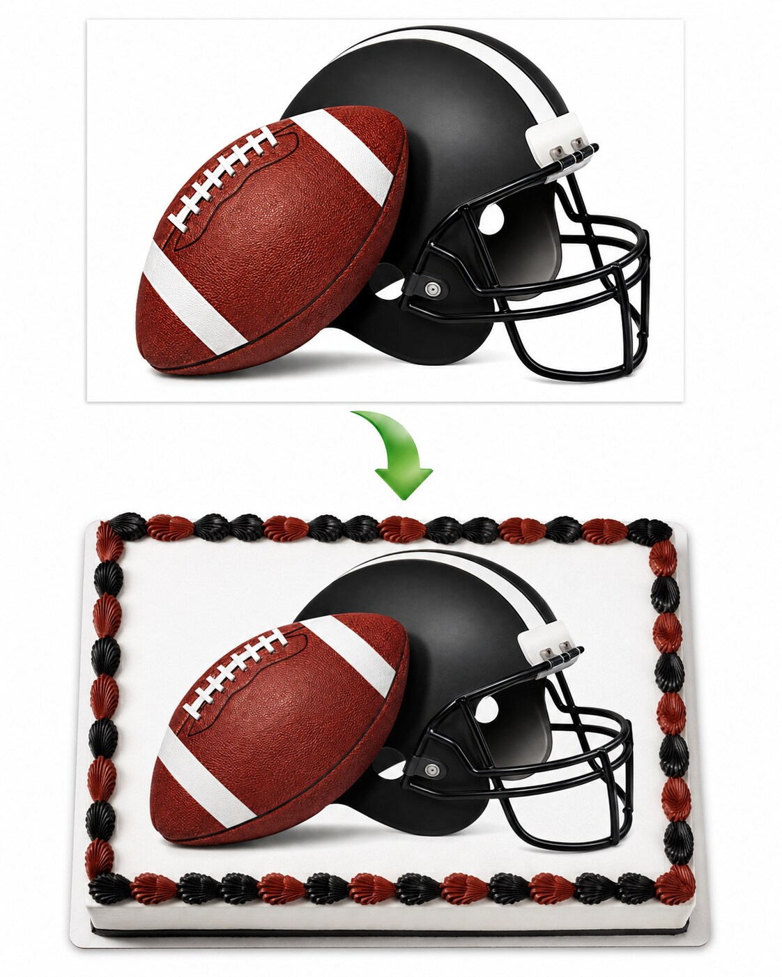 anime biker helmet NFL Denver Broncos Cake Decoration, Football Cake Topper, Officially Licensed Product Of The NFL, Ready To Use Birthday Cake Decoration : Toys & Games Fondant Football Eagles Helmet Topper
