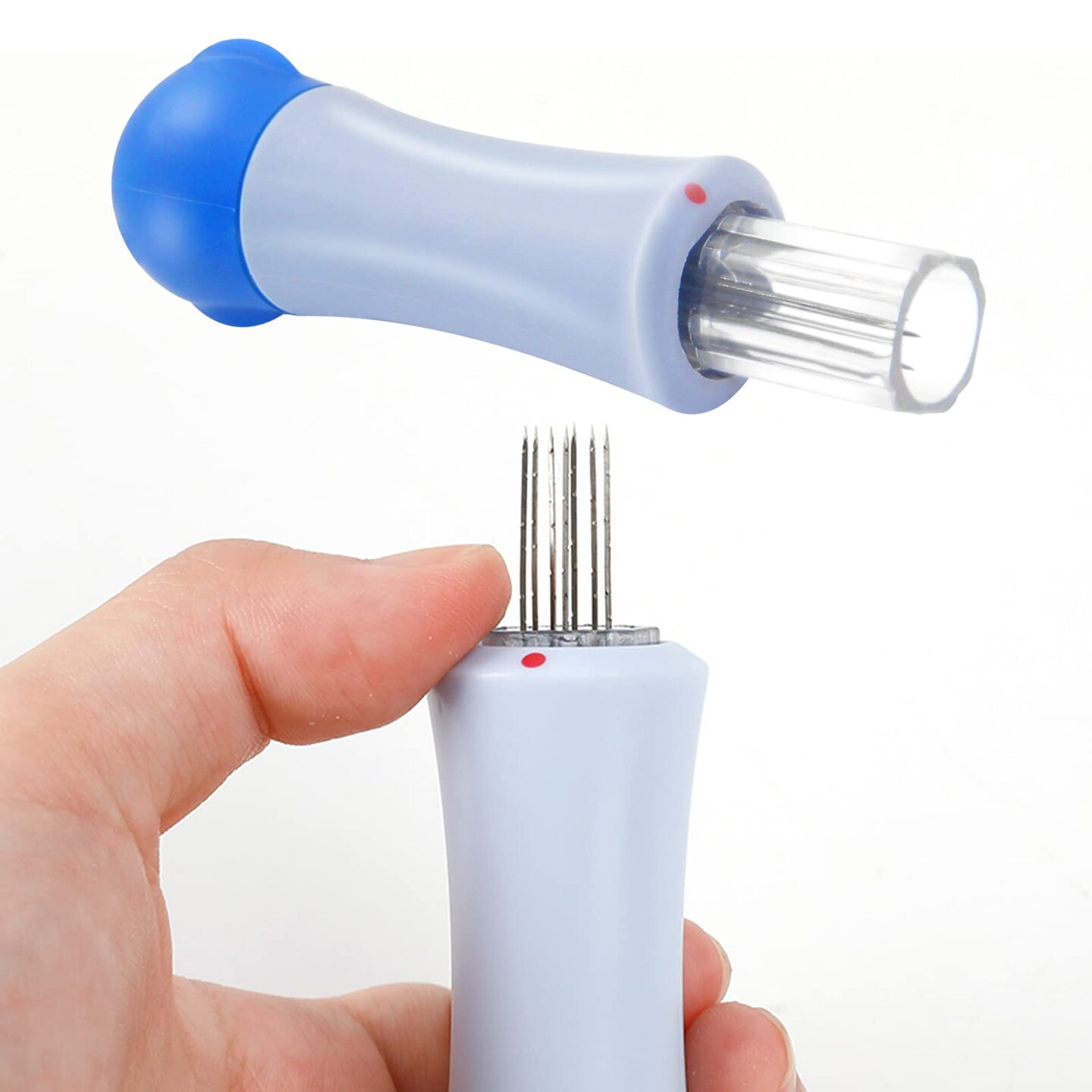 2 Pack Wool Felting Tools - Pen Style with 3 Needles & Punch Style with 7 Barbed Needles for DIY Patchwork & Handicraft