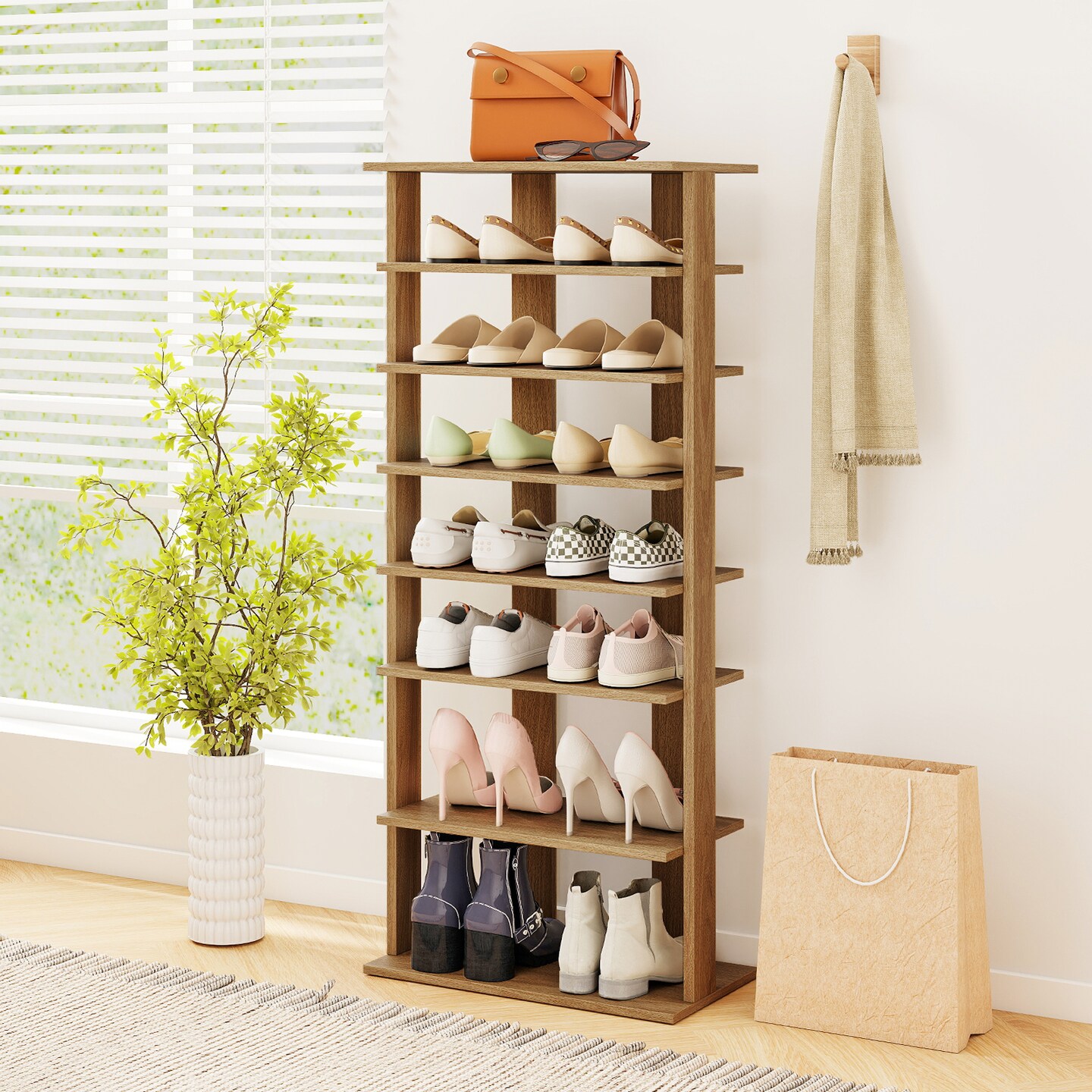 Patented 7-Tier Vertical Shoe Organizer Rack for Front Door | Michaels