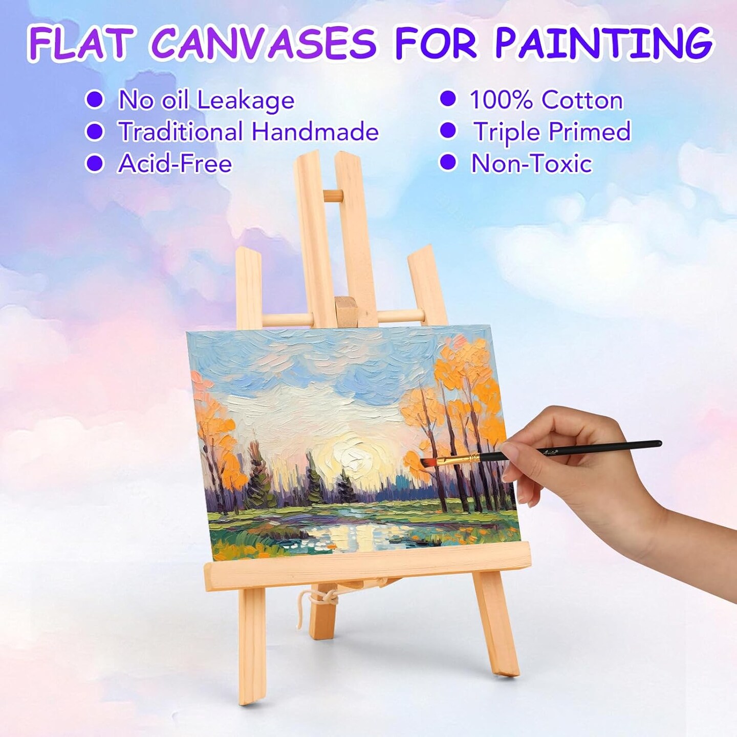 Canvas Boards for Painting 5x7 Inch, 84 Pack Small Canvases Value Pack, Primed Acid-Free Blank Canvas Panels for Beginners & Artist, Painting Canvas for Classroom and Painting Parties