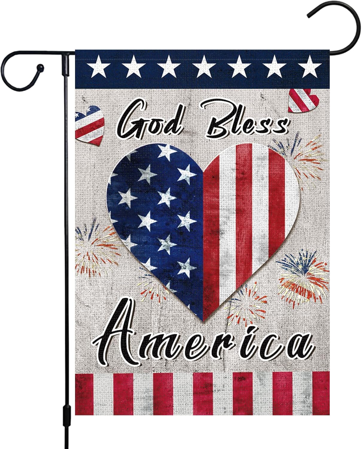 God Bless America Garden Flag Memorial Day Patriotic Garden Flags 12x18 Inch