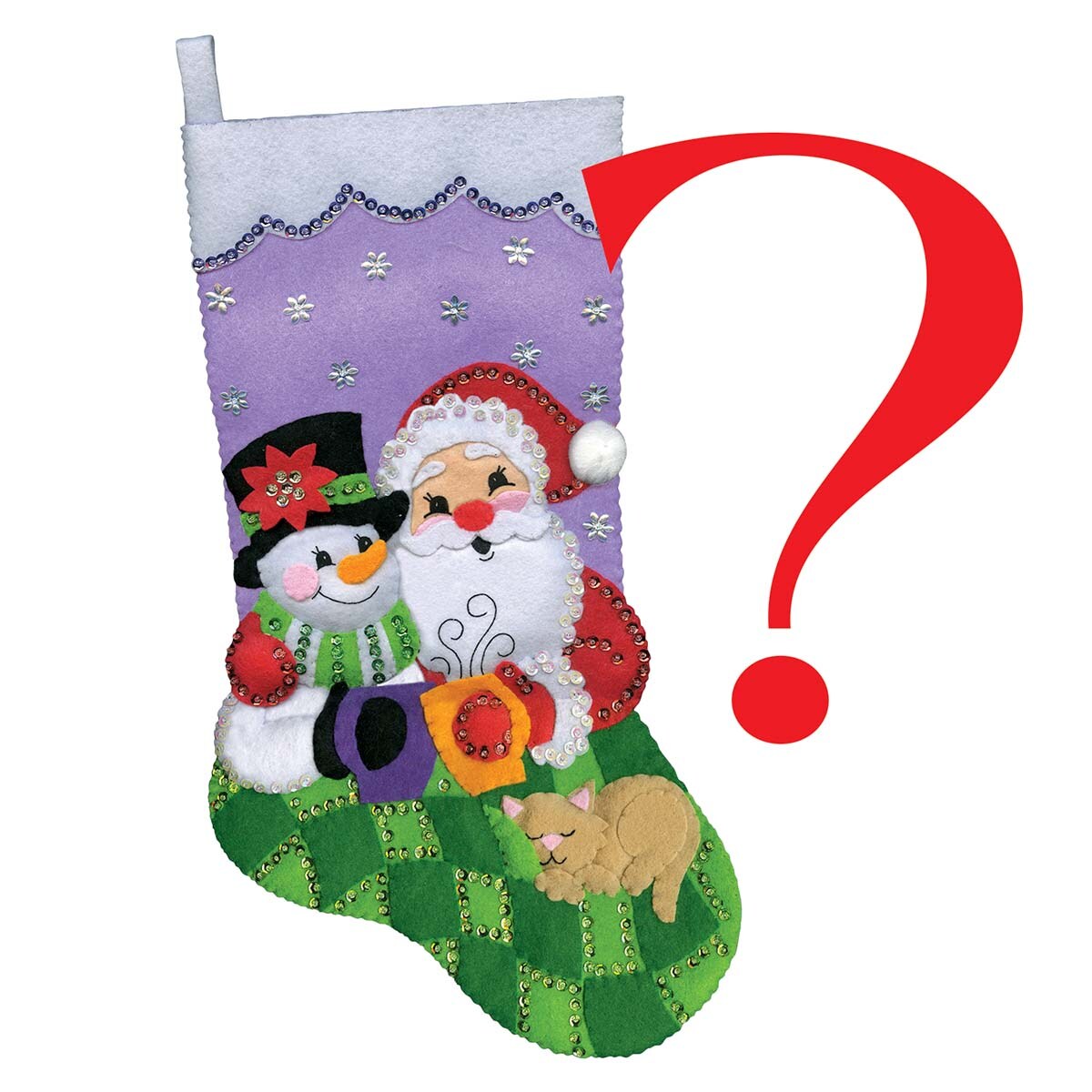 Design Works  Mystery Stocking Felt &#x26; Sequin Kit