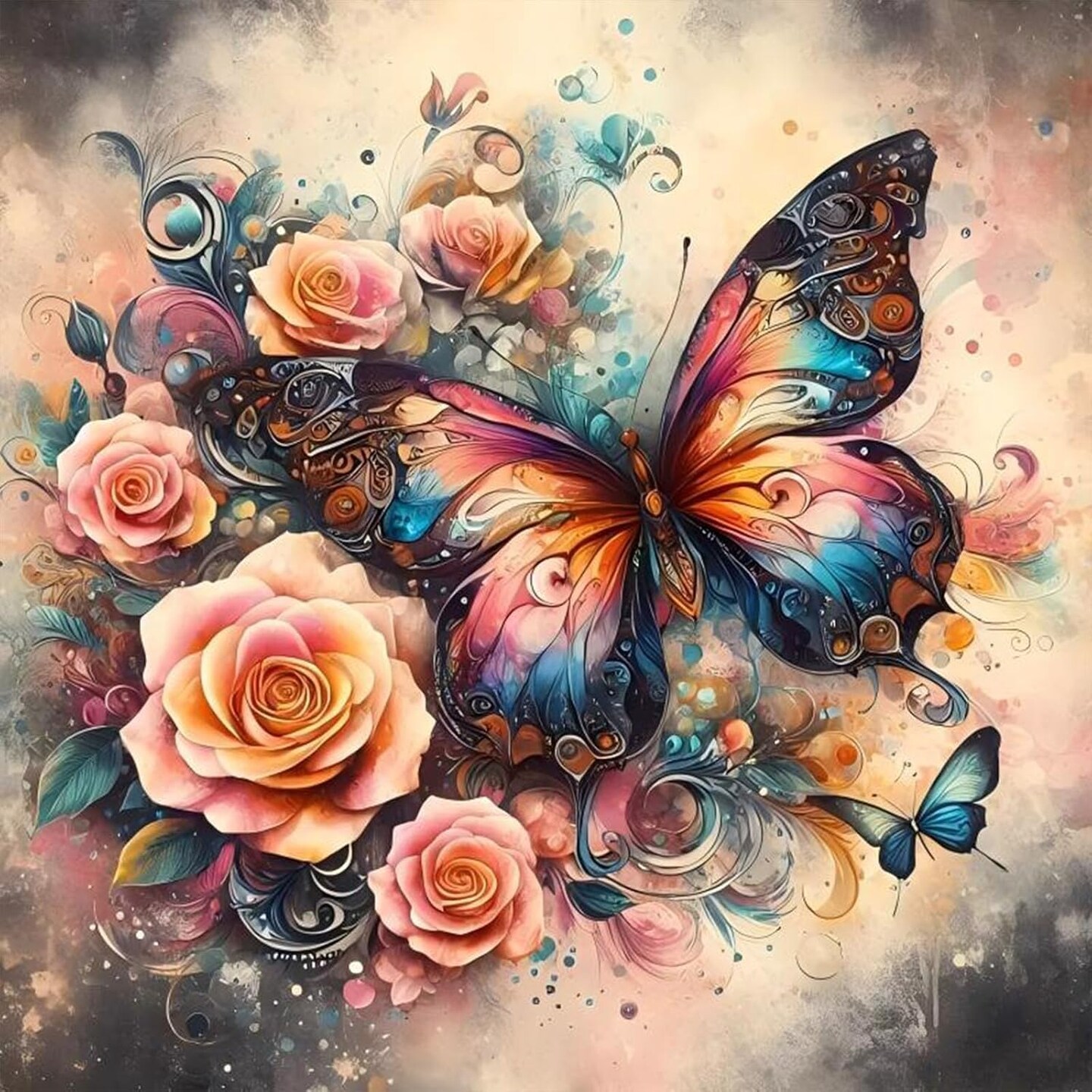 SOIOEOR 5D Angel Diamond Painting Kits For Adults, Angel On Rock 5D Diamond Art Crafts Home Wall Decor Gift Round Diamond Dots (12x18 Inch