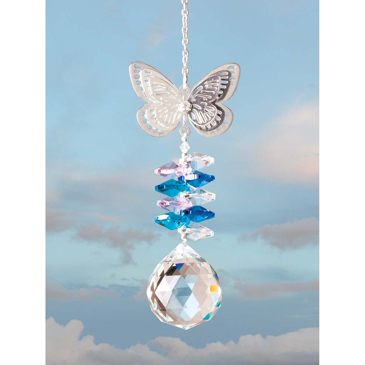 Solid Oak Butterfly Suncatcher Ornament Kit