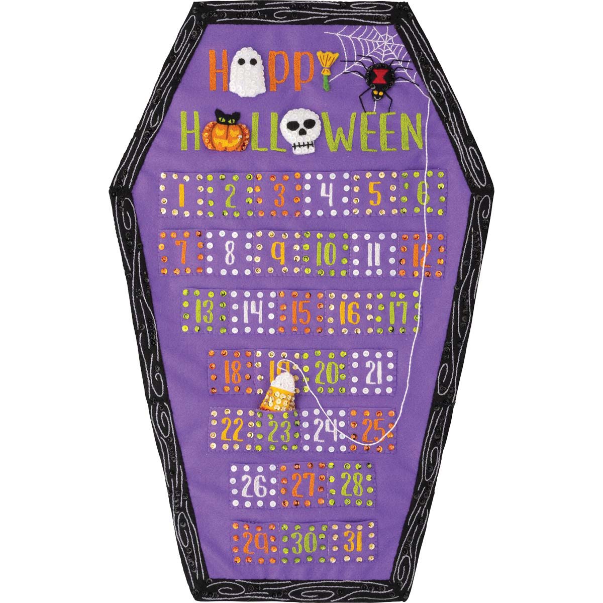 Bucilla  Halloween Countdown Calendar Felt &#x26; Sequin Kit