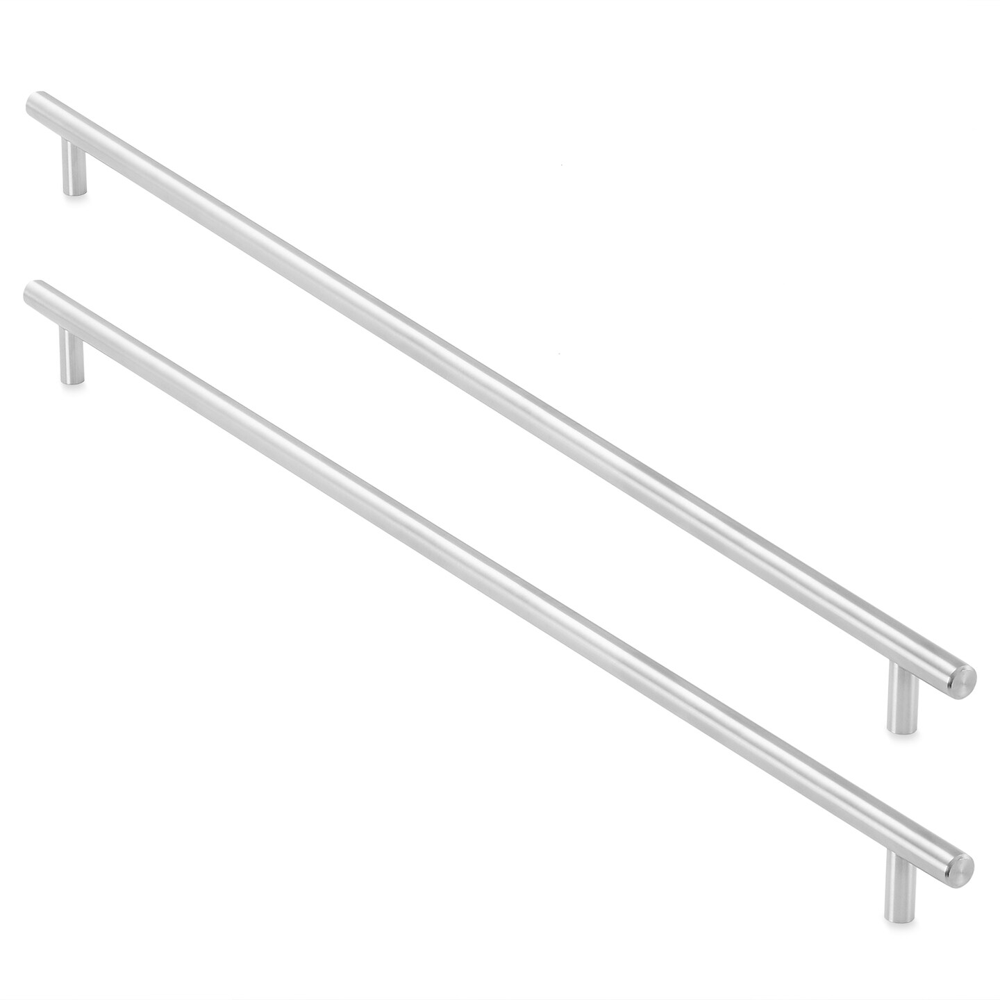 Cauldham Solid Stainless Steel Cabinet Hardware Euro Style Handle Pull Brushed Satin Nickel