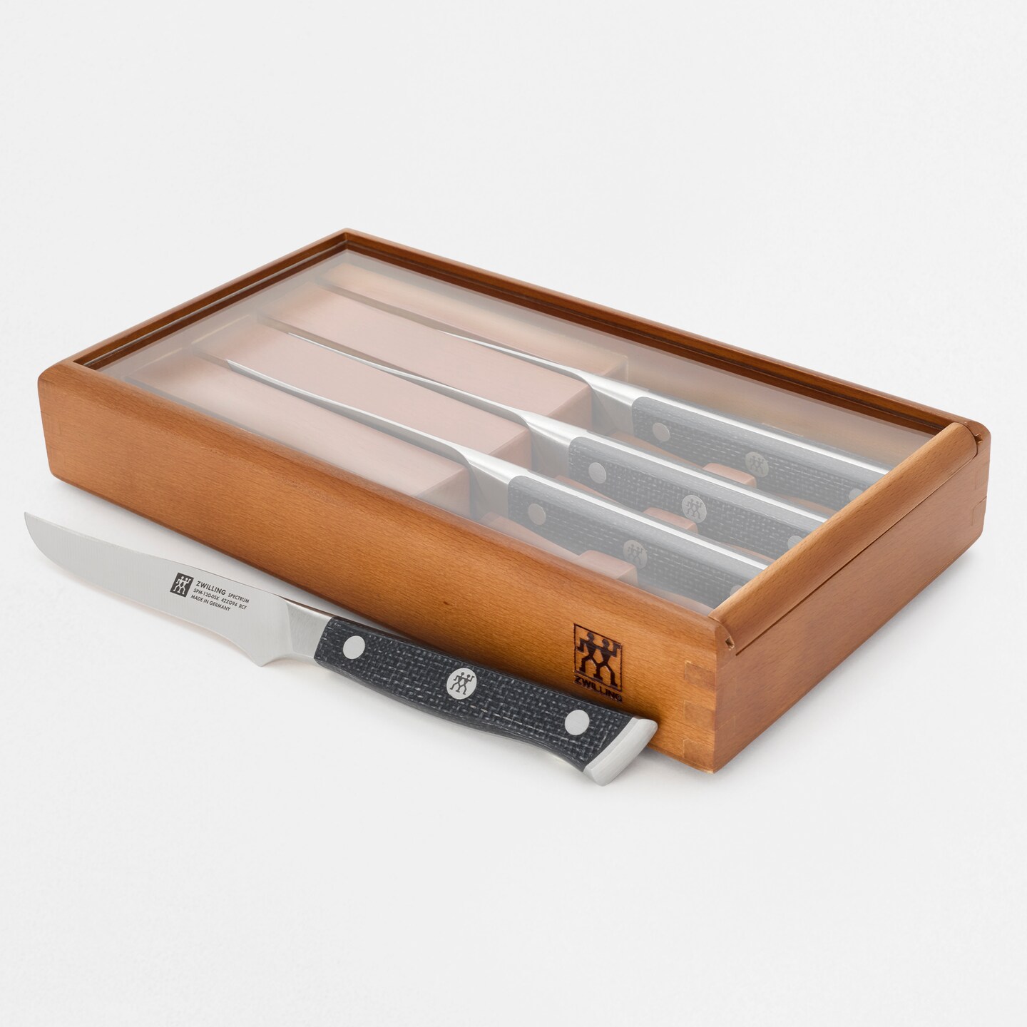 ZWILLING Spectrum 4-pc Steak Knife Set with Wood Presentation Box