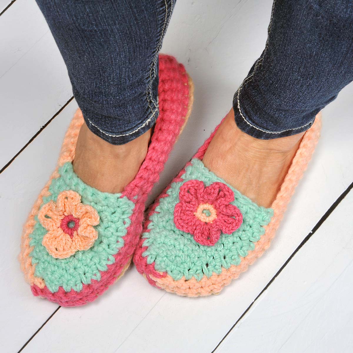 Herrschners  Moccasins for Mom Crochet Kit