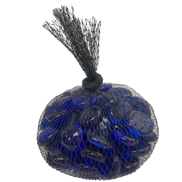 3/4" Cobalt Flat Glass Nuggets 12oz. Bag for Glass, Mosaics & Many Other Crafts