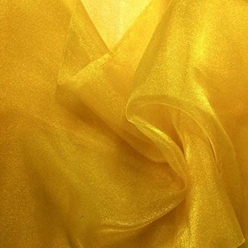 1 Yard Sparkle Crystal Sheer Organza, 60″ Wide 100% Polyester Shiny Fabric