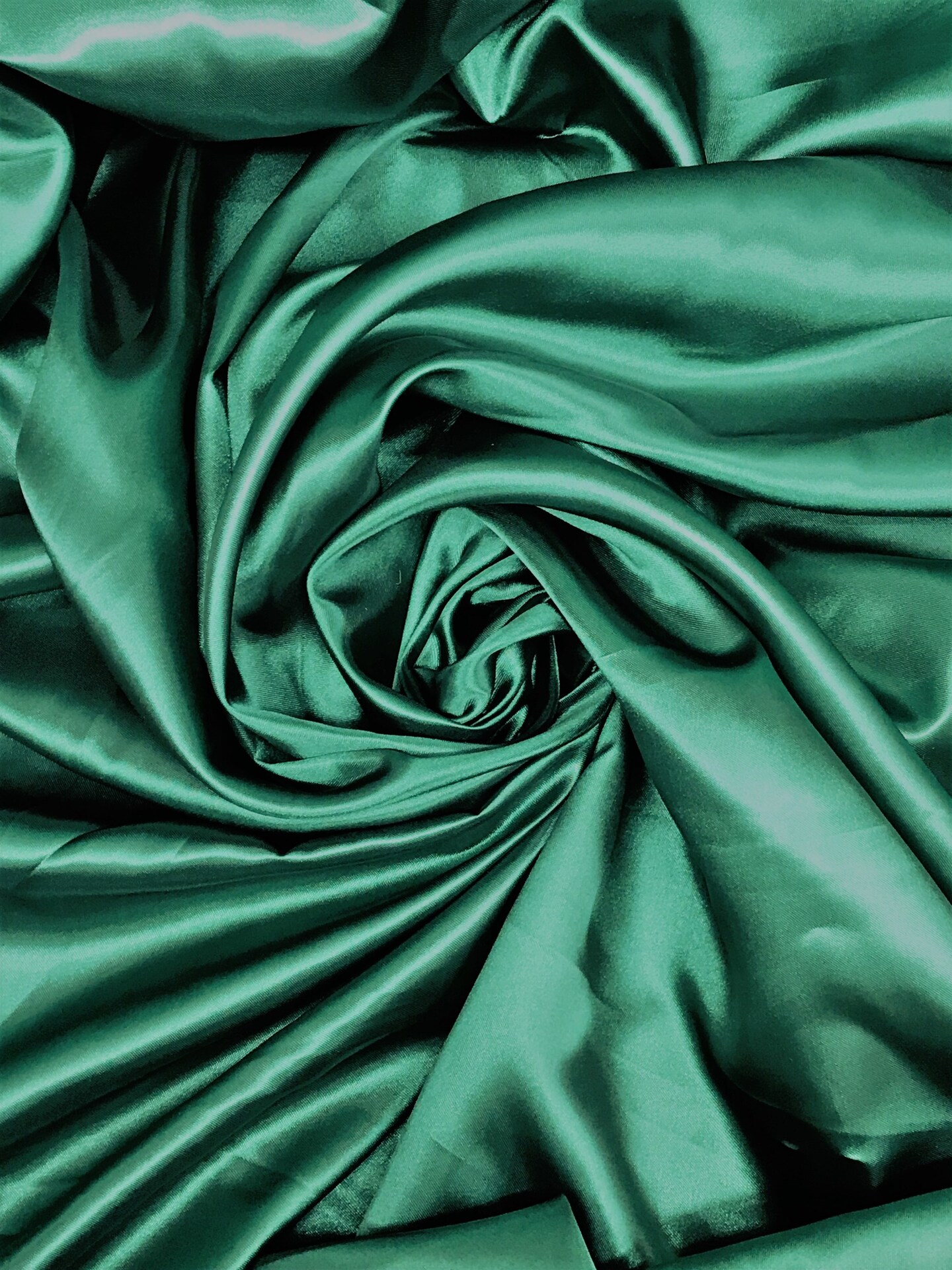 1 Yard Hunter Green Medium Sheen Satin Fabric 100% Polyester Lightweight 58/60 Inch Wide