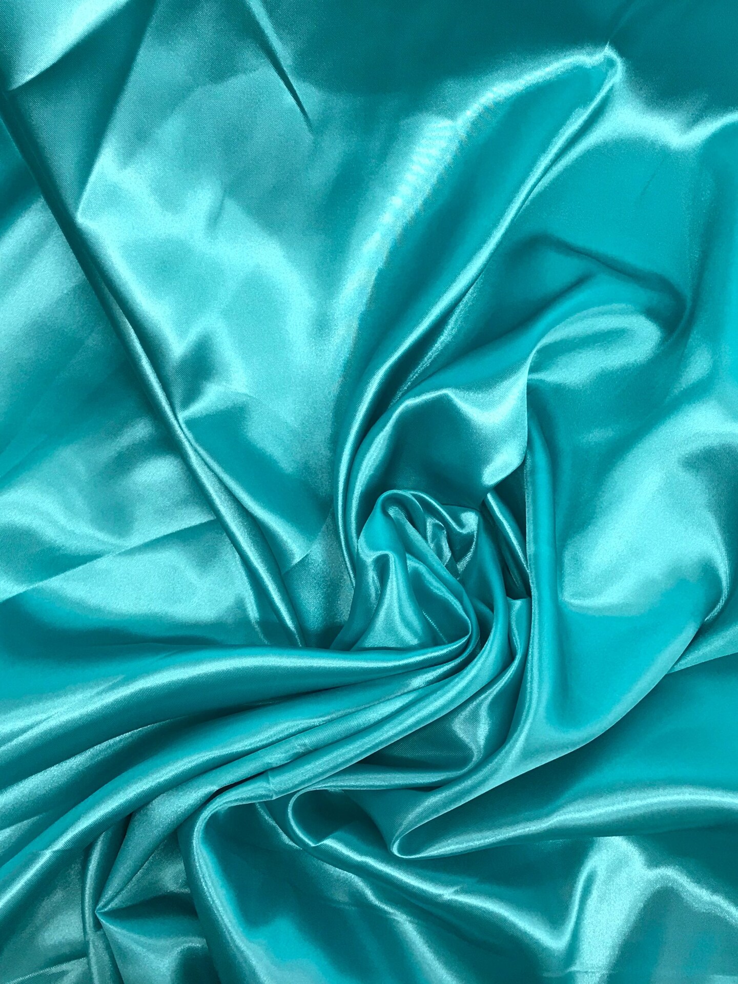 1 Yard Tiff Blue Shiny Satin Fabric Polyester Lightweight Smooth 58″-60″ Wide