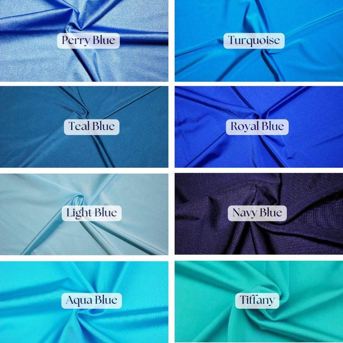 1 Yard Light Blue Shiny Milliskin Nylon Spandex 4 Way Stretch Fabric for Stage Use 36" x 60" Width