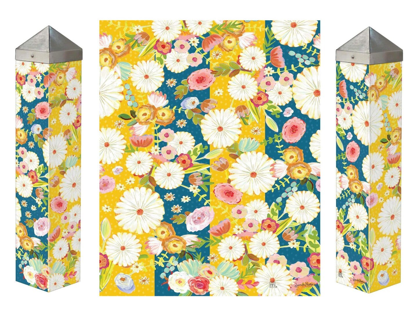 Positivity Flowers Art Pole 20 Inches Tall