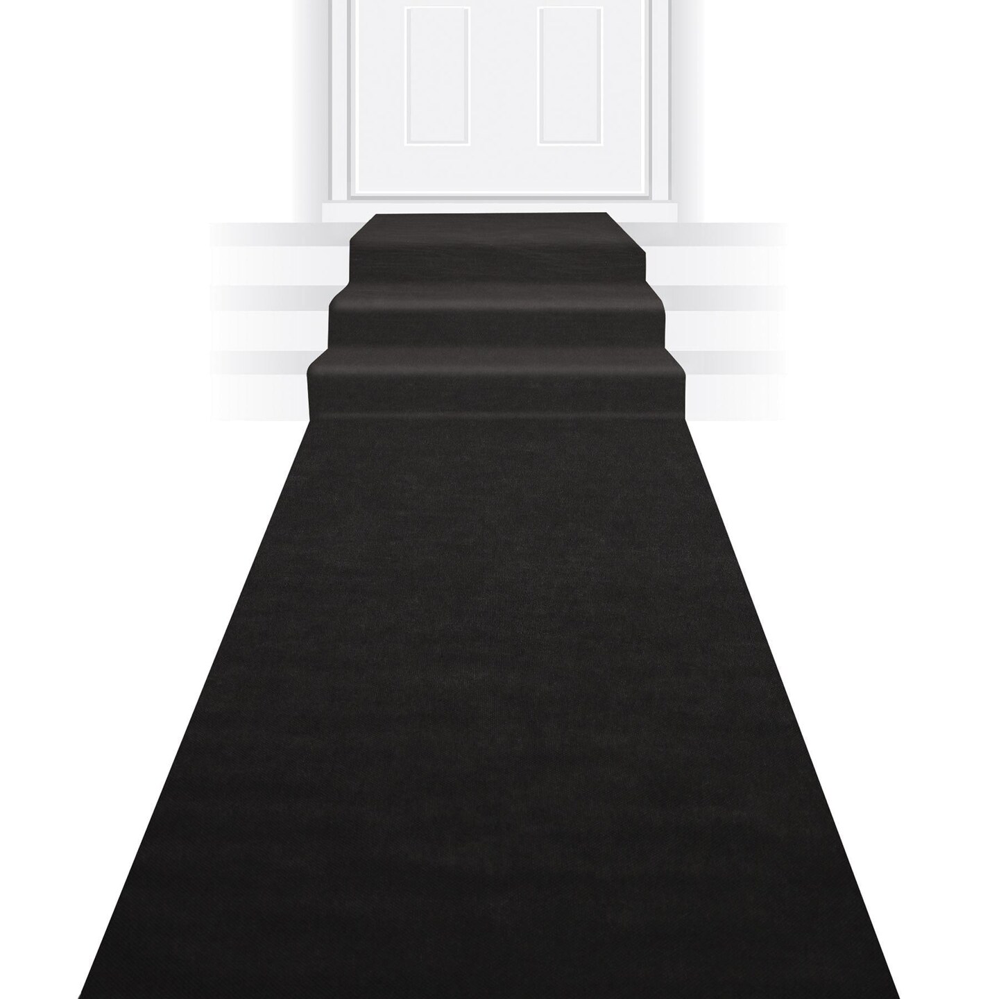 6 Pack Beistle Black Party Carpet Runner